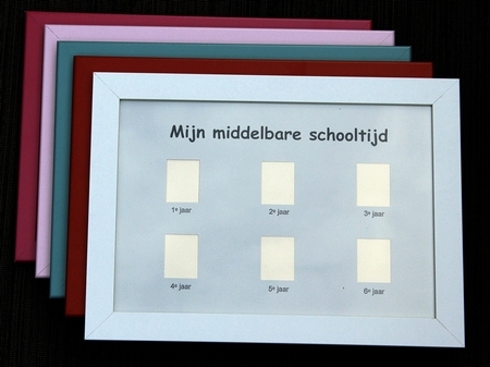 Schoolfotolijst Middelbare school - klas 1-6 - Lichtblauw