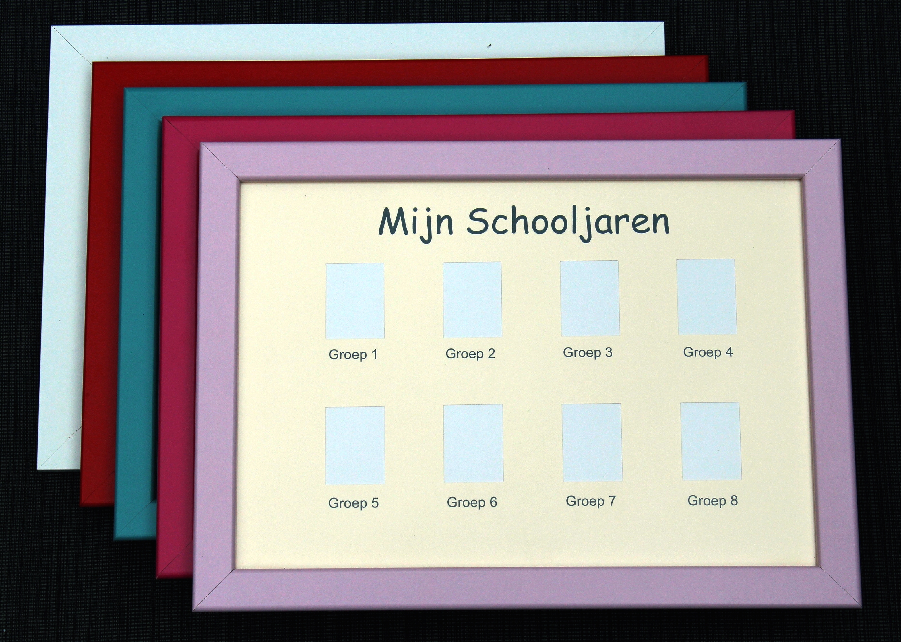 Pasfotolijst school 1-8 Witte rand